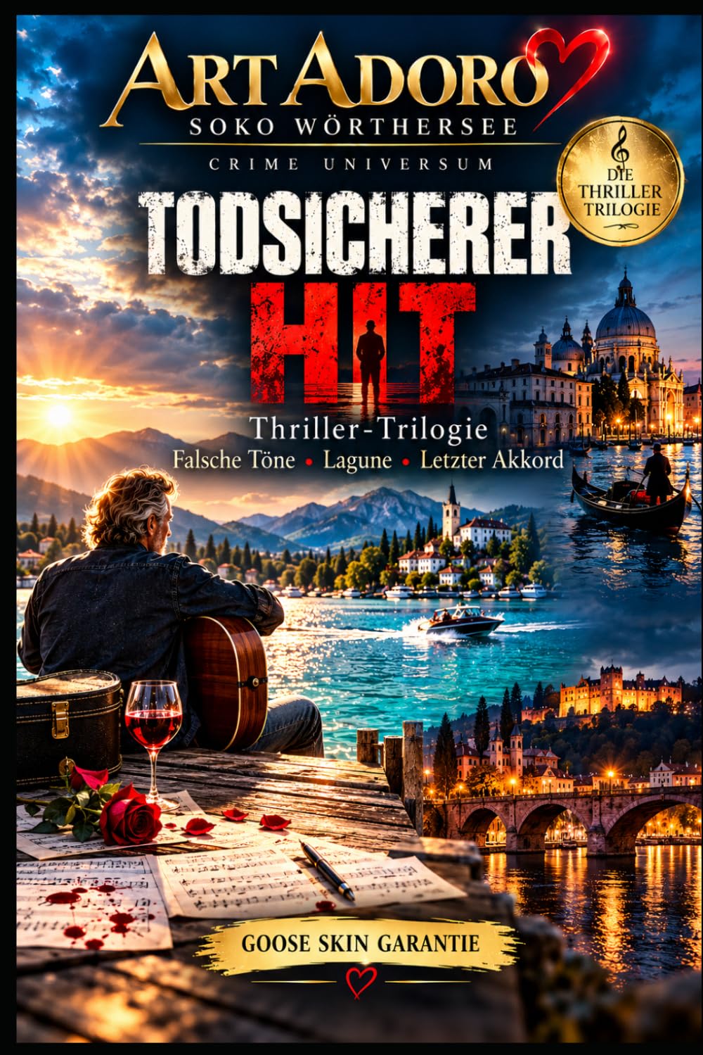 Buchcover: Todsicherer Hit – eine atemberaubende Thriller-Trilogie im Medienmilieu von Art Adoro