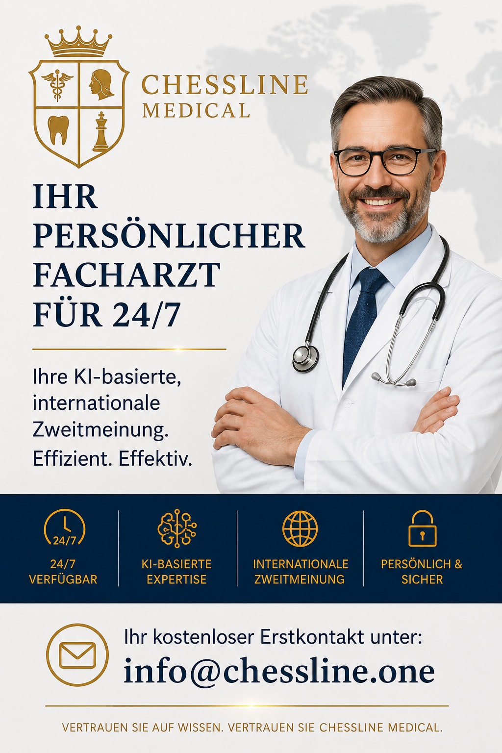 Ihr persönlicher Facharzt für 24/7 – KI-basierte Expertise und internationale Zweitmeinung
